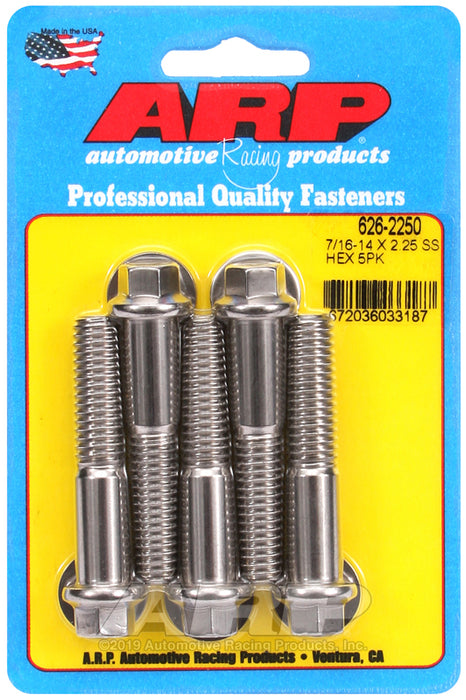 ARP 7/16-14 X 2.250 hex SS bolts