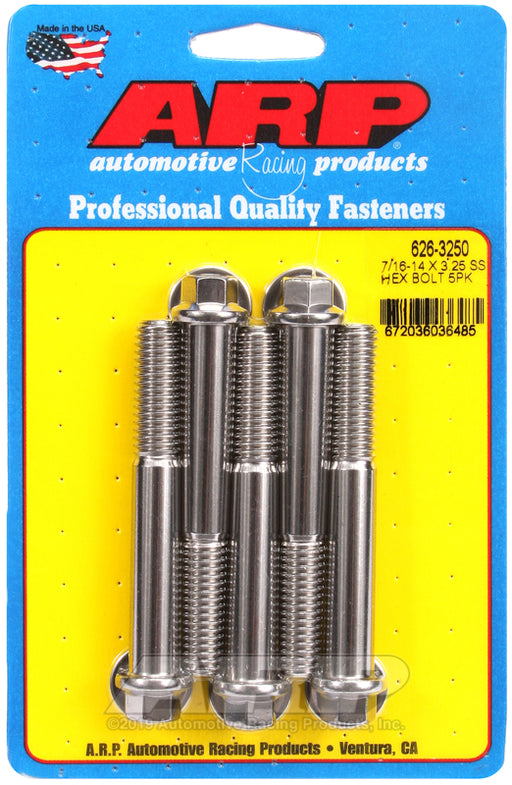 ARP 7/16-14 X 3.250 hex SS bolts