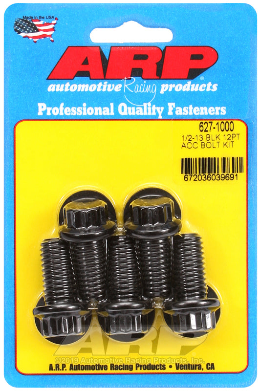 ARP 1/2-13 x 1.000 12pt black oxide bolts