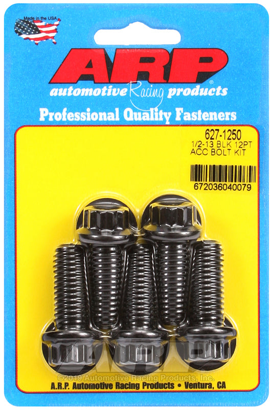 ARP 1/2-13 x 1.250 12pt black oxide bolts