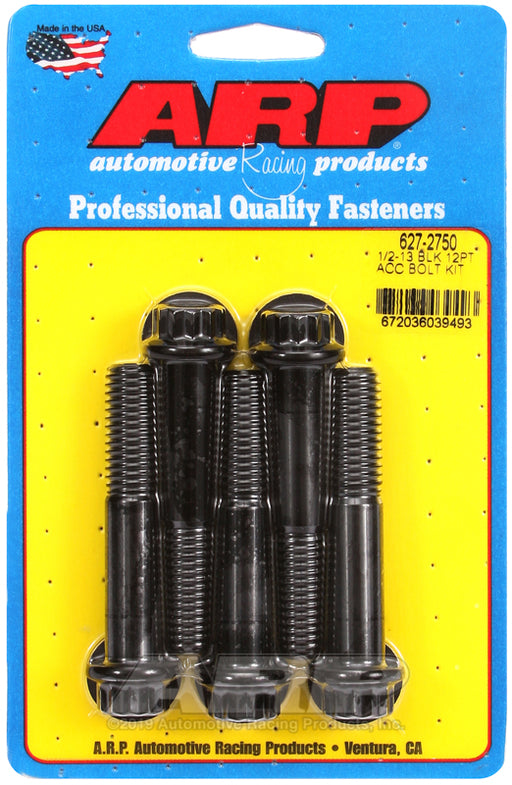 ARP 1/2-13 x 2.750 12pt black oxide bolts