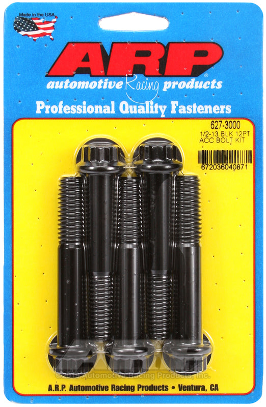ARP 1/2-13 x 3.000 12pt black oxide bolts
