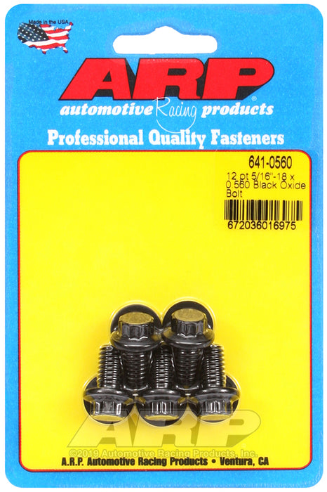 ARP 5/16-18 x 0.560 12pt black oxide bolts