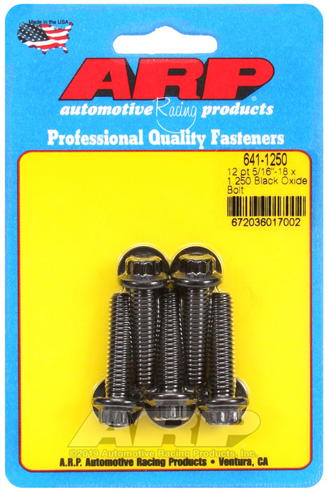ARP 5/16-18 x 1.250 12pt black oxide bolts