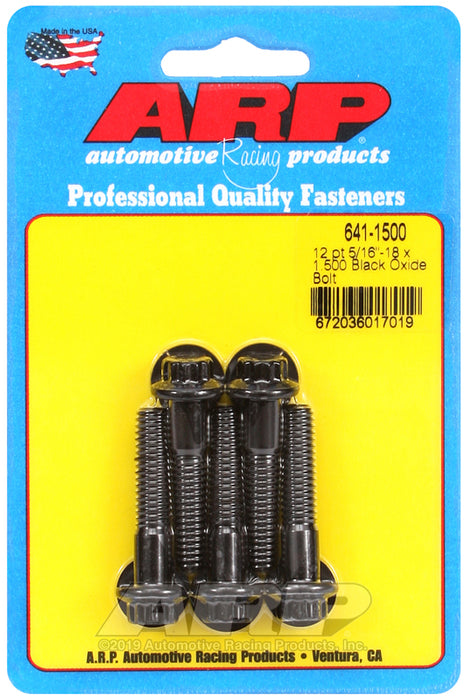 ARP 5/16-18 x 1.500 12pt black oxide bolts