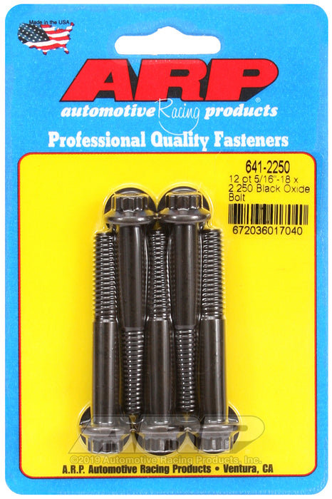 ARP 5/16-18 x 2.250 12pt black oxide bolts