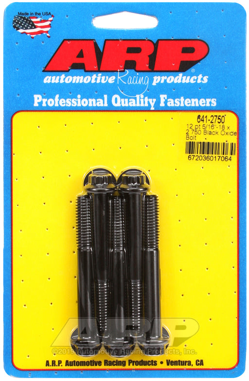 ARP 5/16-18 x 2.750 12pt black oxide bolts