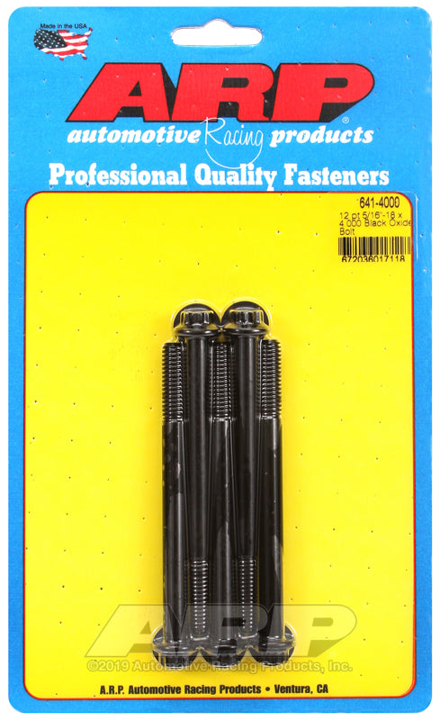 ARP 5/16-18 x 4.000 12pt black oxide bolts