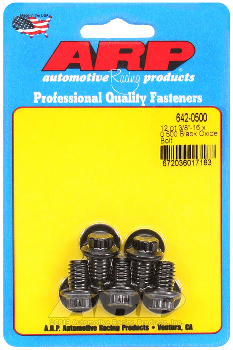 ARP 3/8-16 x 0.500 12pt black oxide bolts