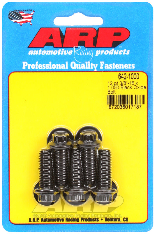ARP 3/8-16 x 1.000 12pt black oxide bolts
