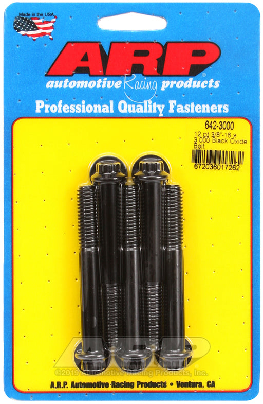 ARP 3/8-16 x 3.000 12pt black oxide bolts