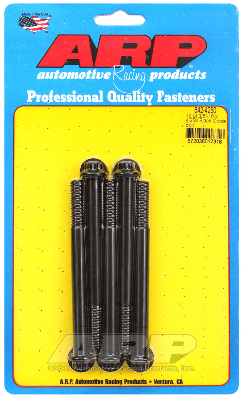 ARP 3/8-16 x 4.250 12pt black oxide bolts