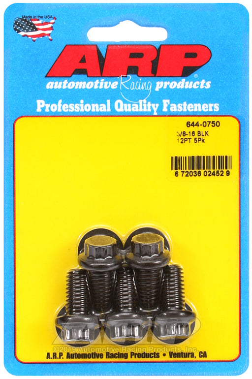 ARP 3/8-16 x 0.750 12pt 7/16 wrenching black oxide bolts