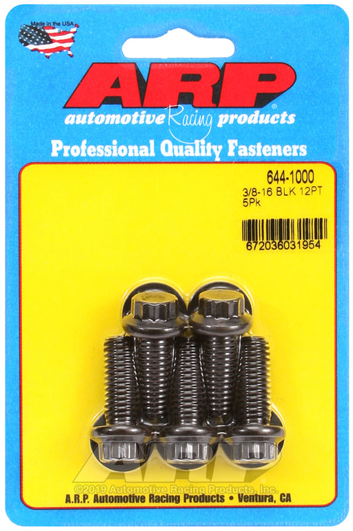 ARP 3/8-16 x 1.000 12pt 7/16 wrenching black oxide bolts
