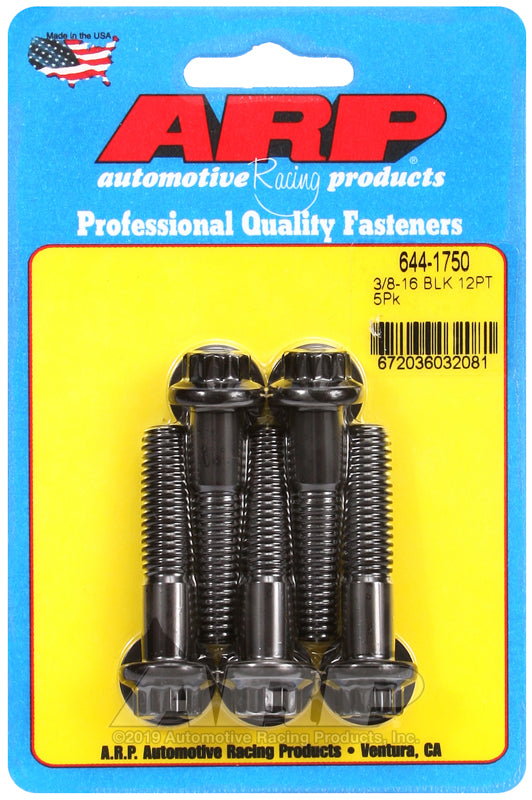 ARP 3/8-16 x 1.750 12pt 7/16 wrenching black oxide bolts