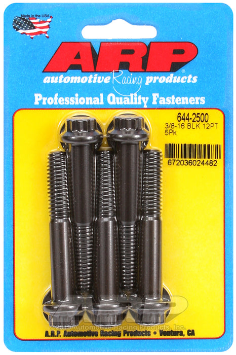 ARP 3/8-16 x 2.500 12pt 7/16 wrenching black oxide bolts