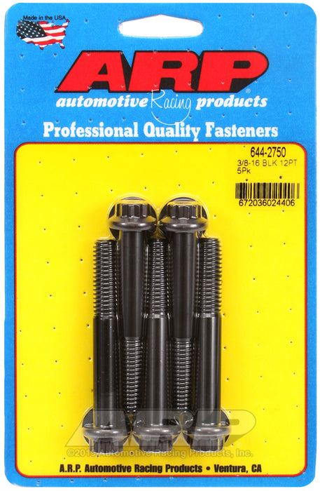 ARP 3/8-16 x 2.750 12pt 7/16 wrenching black oxide bolts