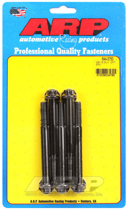 ARP 3/8-16 x 3.750 12pt 7/16 wrenching black oxide bolts