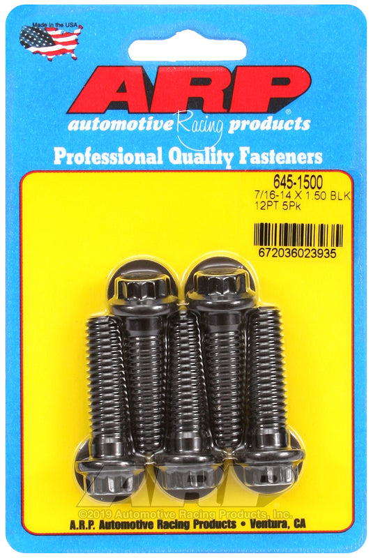 ARP 7/16-14 X 1.500 12pt 1/2 wrenching black oxide bolts
