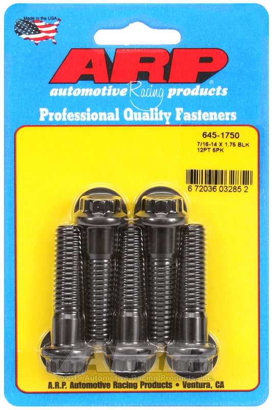 ARP 7/16-14 X 1.750 12pt 1/2 wrenching black oxide bolts