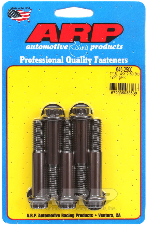 ARP 7/16-14 X 2.500 12pt 1/2 wrenching black oxide bolts