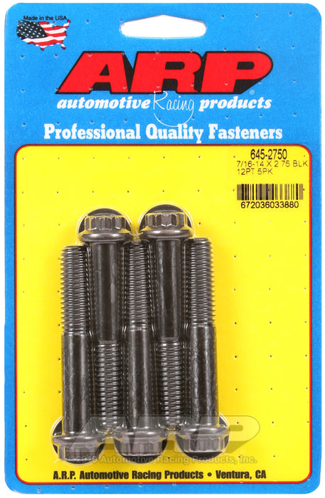 ARP 7/16-14 X 2.750 12pt 1/2 wrenching black oxide bolts