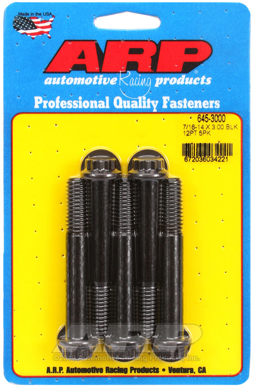 ARP 7/16-14 X 3.000 12pt 1/2 wrenching black oxide bolts