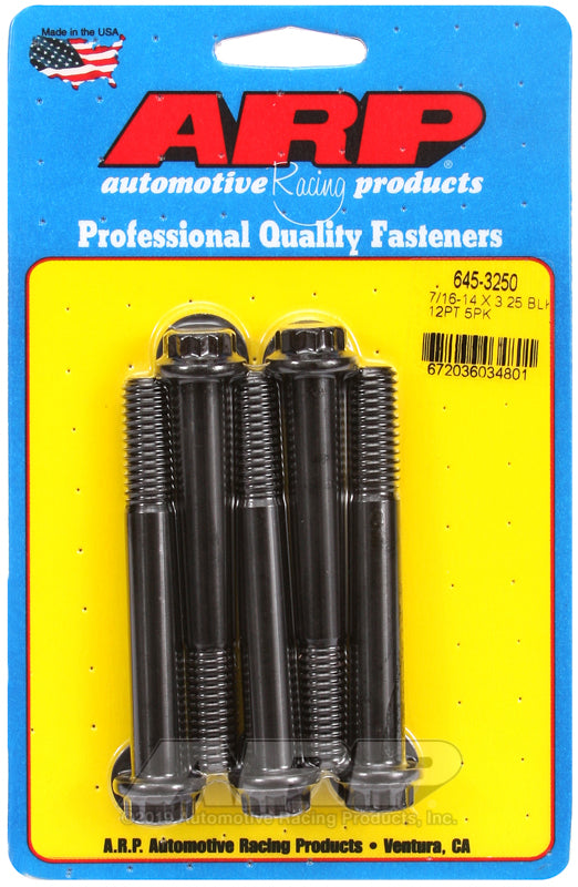 ARP 7/16-14 X 3.250 12pt 1/2 wrenching black oxide bolts
