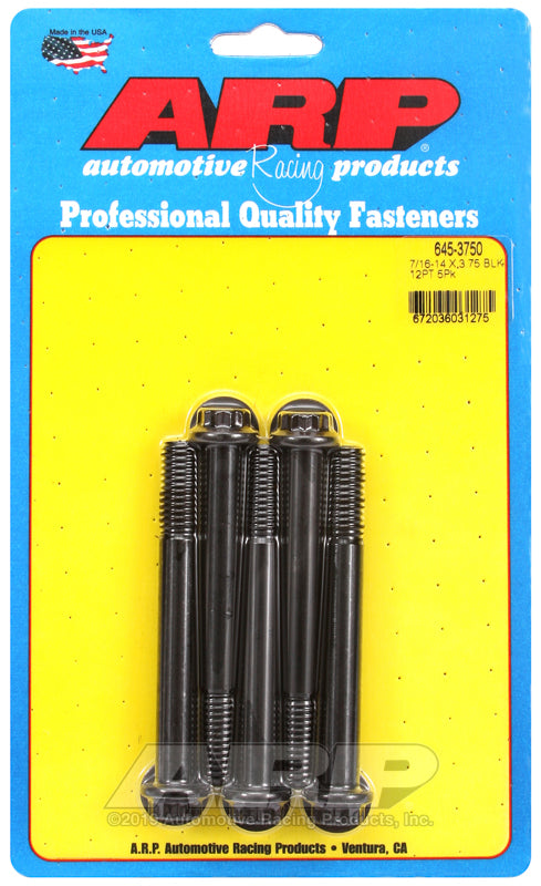 ARP 7/16-14 X 3.750 12pt 1/2 wrenching black oxide bolts