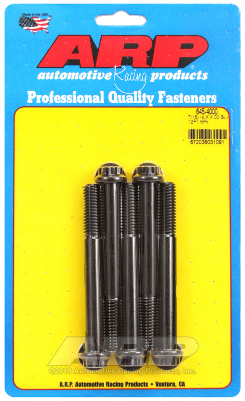 ARP 7/16-14 X 4.000 12pt 1/2 wrenching black oxide bolts