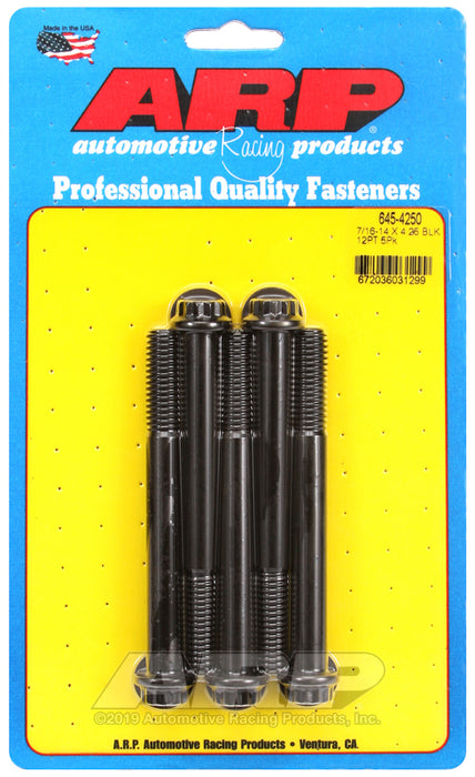 ARP 7/16-14 X 4.250 12pt 1/2 wrenching black oxide bolts