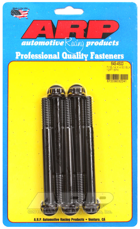 ARP 7/16-14 X 4.500 12pt 1/2 wrenching black oxide bolts