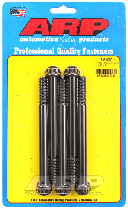 ARP 7/16-14 X 5.000 12pt 1/2 wrenching black oxide bolts