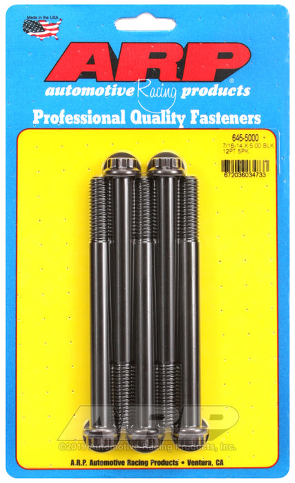 ARP 7/16-14 X 5.000 12pt 1/2 wrenching black oxide bolts