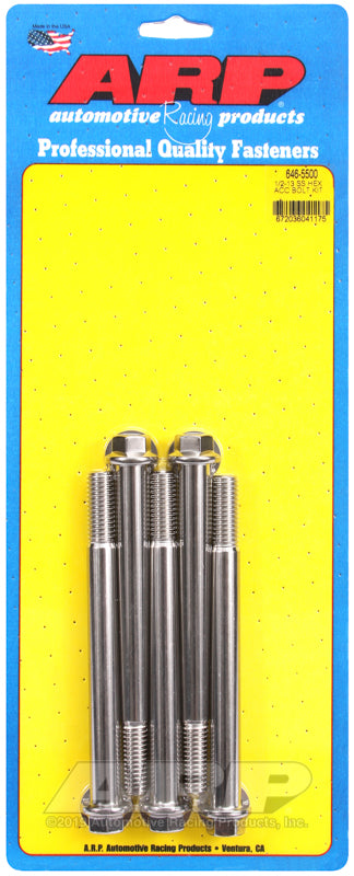 ARP 1/2-13 x 5.500 hex SS bolts