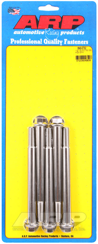 ARP 1/2-13 x 5.750 hex SS bolts