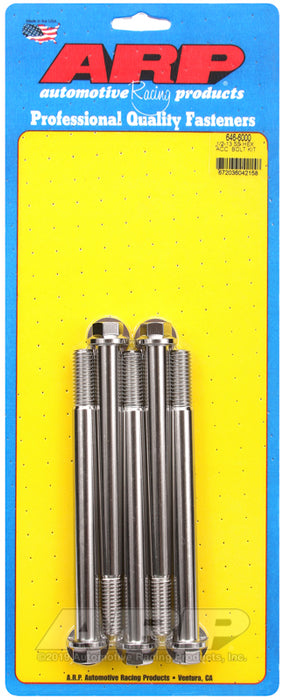 ARP 1/2-13 x 6.000 hex SS bolts