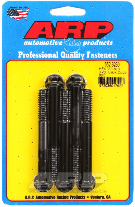 ARP 3/8-16 X 3.250 hex black oxide bolts