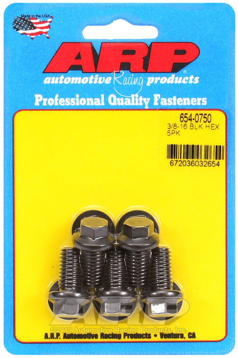 ARP 3/8-16 x 0.750 hex 7/16 wrenching black oxide bolts