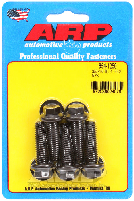 ARP 3/8-16 x 1.250 hex 7/16 wrenching black oxide bolts