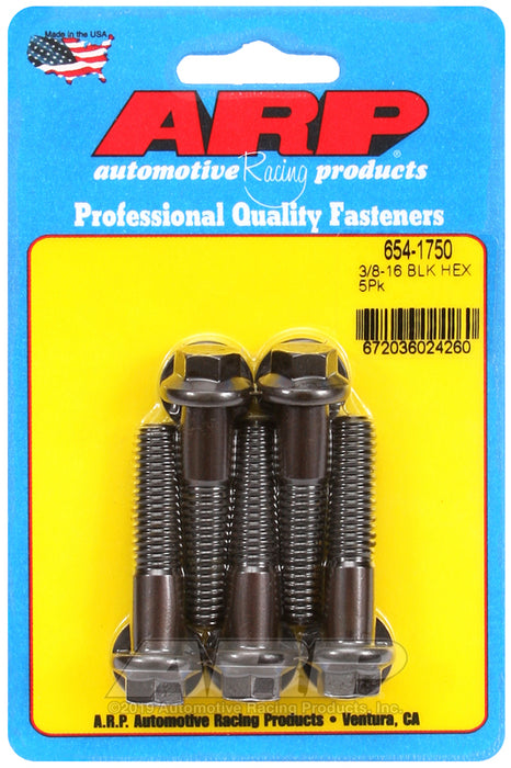 ARP 3/8-16 x 1.750 hex 7/16 wrenching black oxide bolts