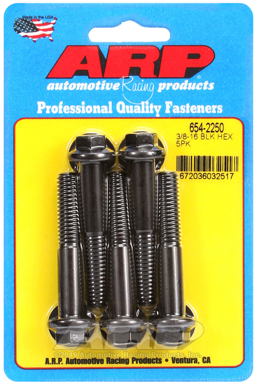 ARP 3/8-16 x 2.250 hex 7/16 wrenching black oxide bolts