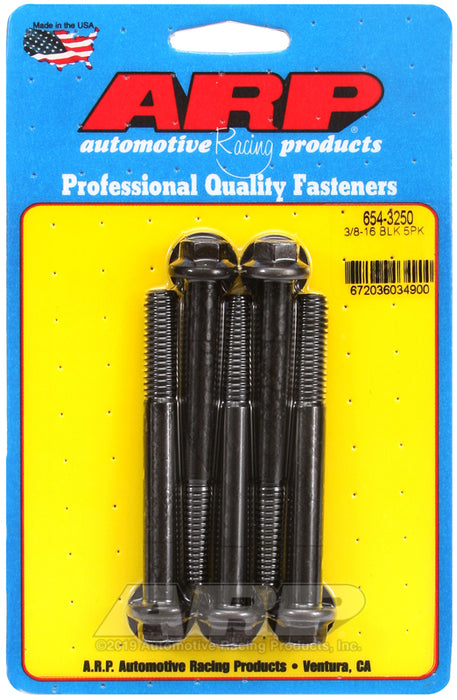 ARP 3/8-16 x 3.250 hex 7/16 wrenching black oxide bolts