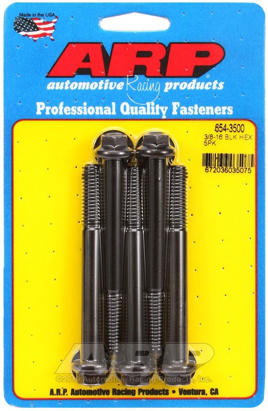 ARP 3/8-16 x 3.500 hex 7/16 wrenching black oxide bolts