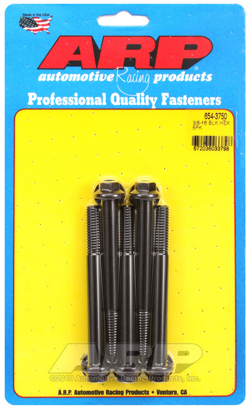 ARP 3/8-16 x 3.750 hex 7/16 wrenching black oxide bolts