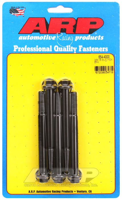 ARP 3/8-16 x 4.000 hex 7/16 wrenching black oxide bolts