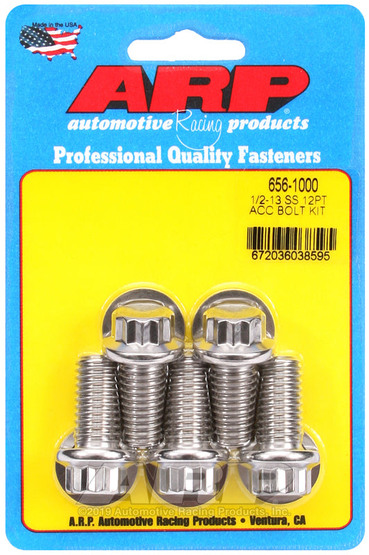 ARP 1/2-13 x 1.000 12pt SS bolts