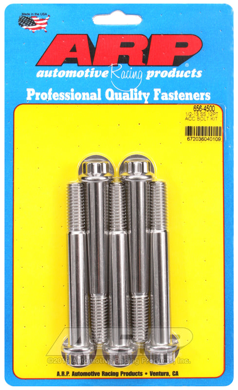 ARP 1/2-13 x 4.500 12pt SS bolts