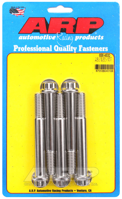ARP 1/2-13 x 4.500 12pt SS bolts