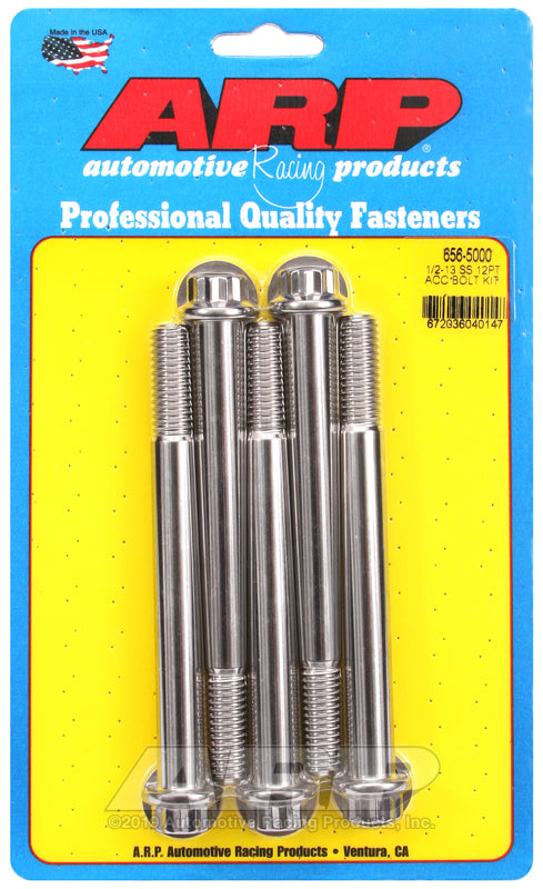 ARP 1/2-13 x 5.000 12pt SS bolts